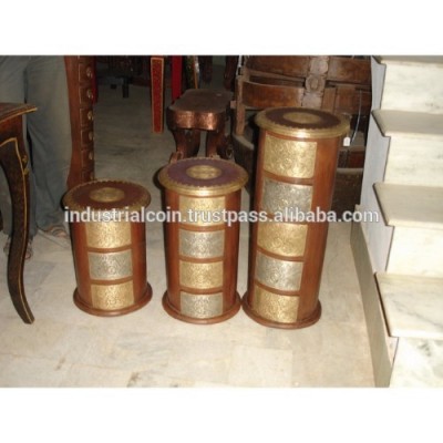 Brass Cylindrical Shape Drawers Cabinet in Different Size