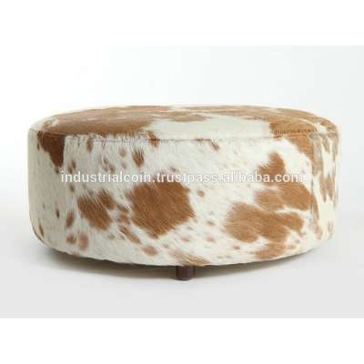 Cow leather ottomans furniture