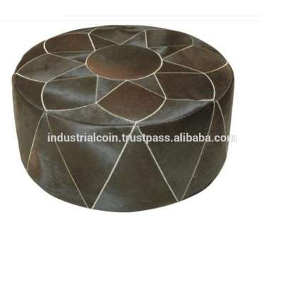 Cow leather ottoman furniture