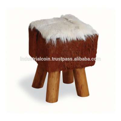 Cow leather ottoman decorative furniture